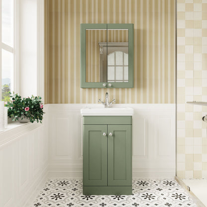 [BFCL823A] Swynnerton Traditional Floor Standing Vanity Basin Unit with 1 Tap Hole Ceramic Basin - Choice of Size and Finish - Lifestyle 1