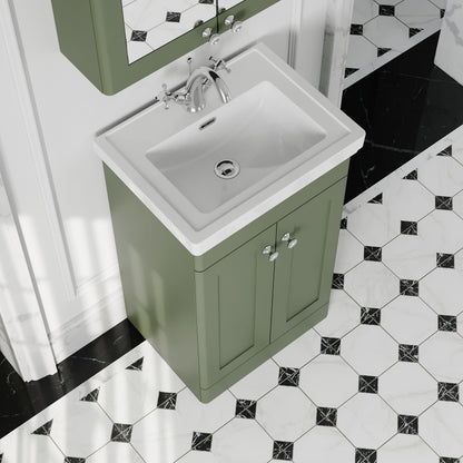 [BFCL823A] Swynnerton Traditional Floor Standing Vanity Basin Unit with 1 Tap Hole Ceramic Basin - Choice of Size and Finish - Lifestyle 2