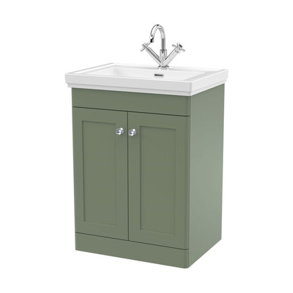 [BFCL825A] Swynnerton Traditional Floor Standing Vanity Basin Unit with 1 Tap Hole Ceramic Basin - Choice of Size and Finish - Cutout
