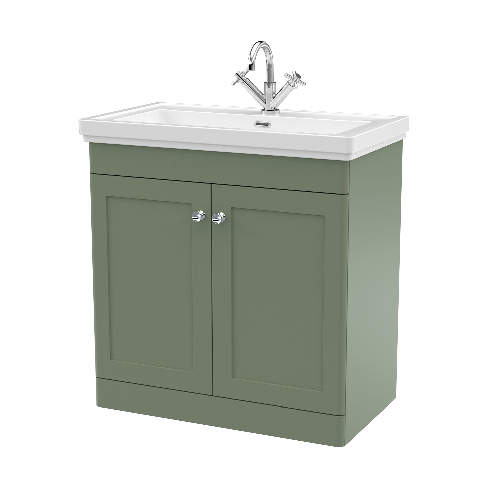 [BFCL826A] Swynnerton Traditional Floor Standing Vanity Basin Unit with 1 Tap Hole Ceramic Basin - Choice of Size and Finish - Cutout