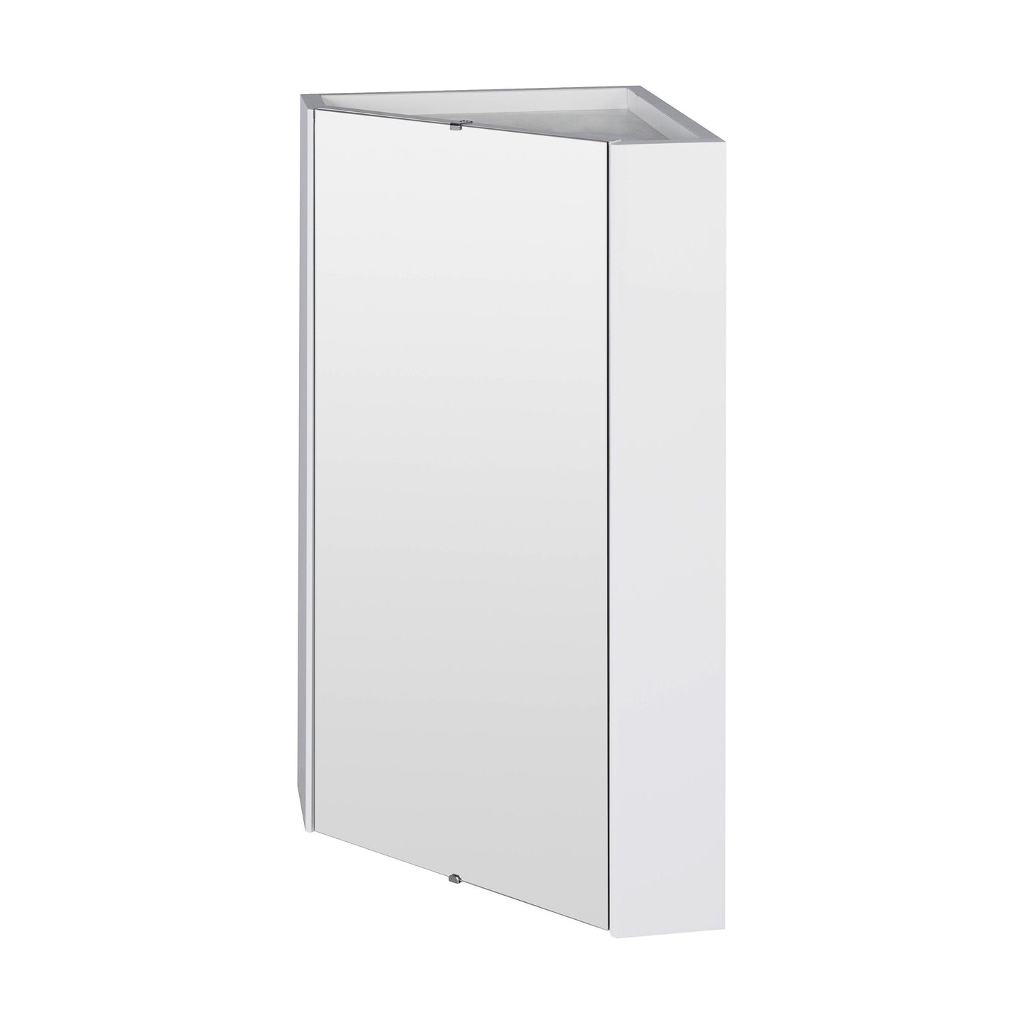 [BFCR118] Corner Wall Hung Mirror Cabinet in Gloss White by Balterley - Cutout