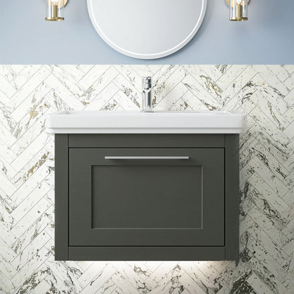 [BFCR1494A] Blithbury Traditional Wall Hung Vanity Basin Unit with Fireclay Basin - Choice of Size, Colour and Basin Type - Silo
