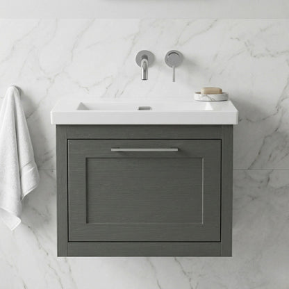 [BFCR1494K] Blithbury Traditional Bathroom Wall Hung Vanity with Modern Fireclay Basin Unit - Choice of Size, Colour and Basin Type - Silo