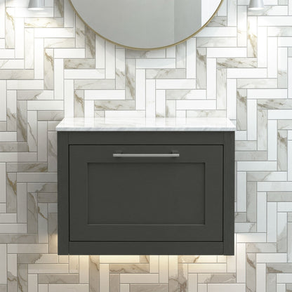 [BFCR1494WMT] Blithbury Traditional Bathroom Wall Hung Vanity Unit and Worktop - Choice of Size and Colour - Silo
