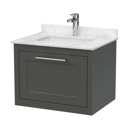 [BFCR1494WS1] Blithbury Traditional Bathroom Wall Hung Vanity Unit and Marble Worktop Basin - Choice of Size and Colour - Cutout