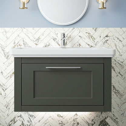[BFCR1496A] Blithbury Traditional Wall Hung Vanity Basin Unit with Fireclay Basin - Choice of Size, Colour and Basin Type - Silo