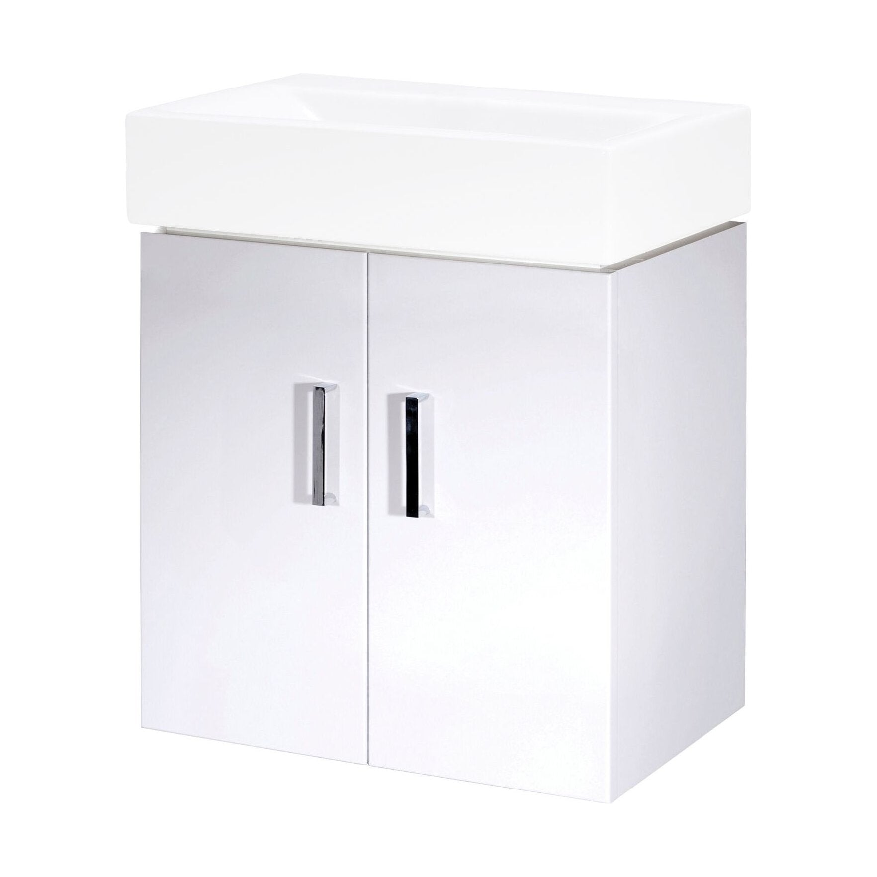 [BFCR183] Gloss White 450 W/H 2 Door Unit - Cutout