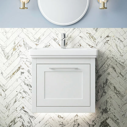 [BFCR191A] Blithbury Traditional Wall Hung Vanity Basin Unit with Fireclay Basin - Choice of Size, Colour and Basin Type - Silo