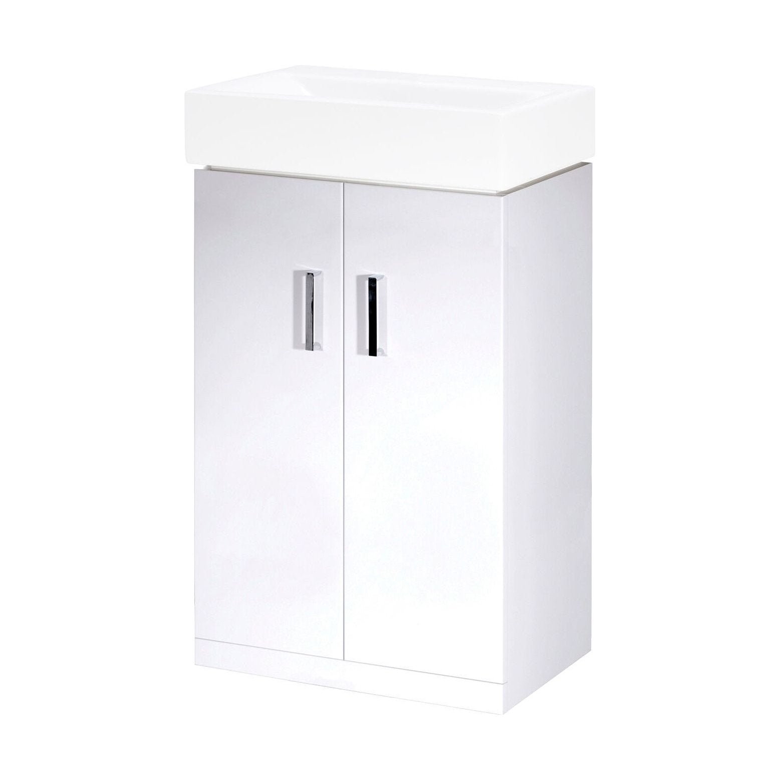 [BFCR193] Gloss White 450 F/S 2 Door Unit - Cutout
