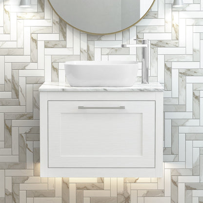 [BFCR194CMT] Blithbury Traditional Bathroom Wall Hung Vanity Unit and Worktop - Choice of Size and Colour - Silo