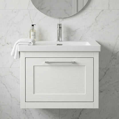 [BFCR194L] Blithbury Traditional Bathroom Wall Hung Vanity with Modern Fireclay Basin Unit - Choice of Size, Colour and Basin Type - Silo