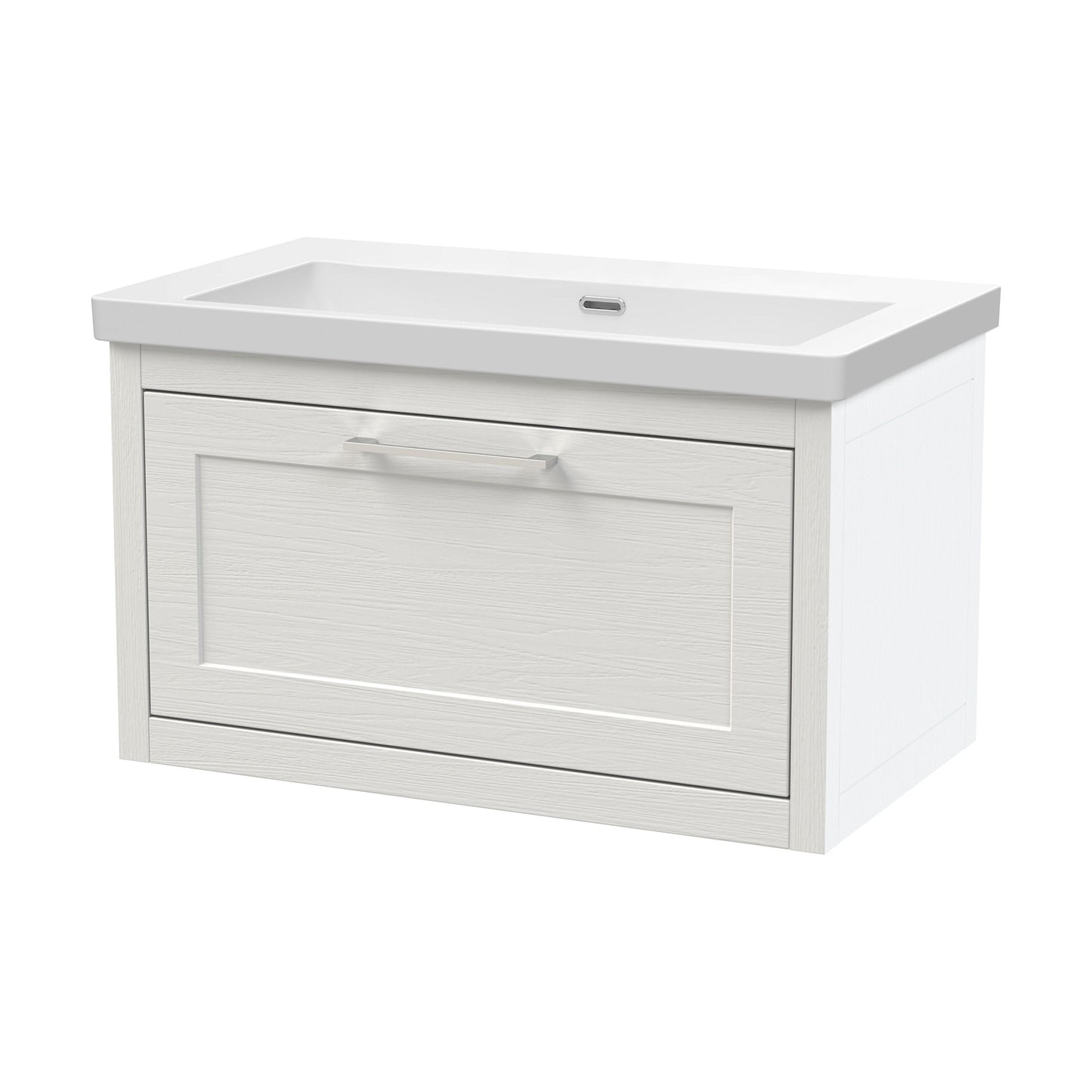 [BFCR196K] Blithbury Traditional Bathroom Wall Hung Vanity with Modern Fireclay Basin Unit - Choice of Size, Colour and Basin Type - Cutout