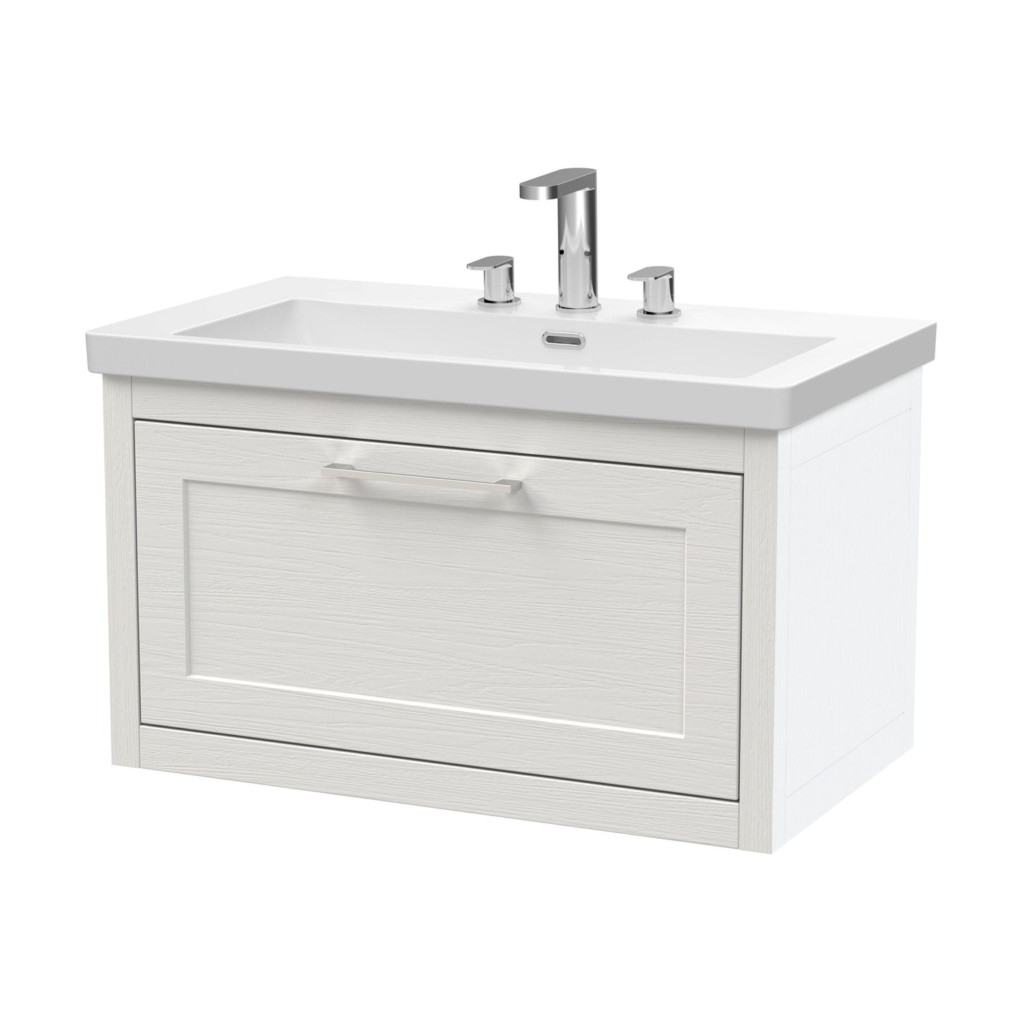 [BFCR196M] Blithbury Traditional Bathroom Wall Hung Vanity with Modern Fireclay Basin Unit - Choice of Size, Colour and Basin Type - Cutout