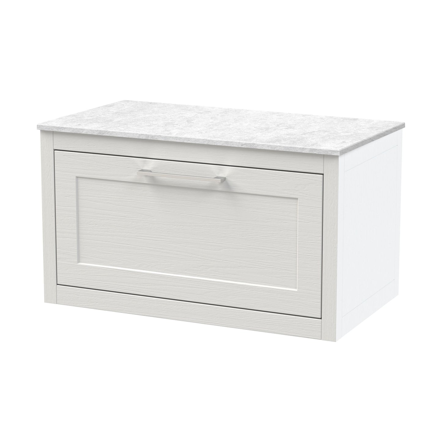 [BFCR196WMT] Blithbury Traditional Bathroom Wall Hung Vanity Unit and Worktop - Choice of Size and Colour - Cutout