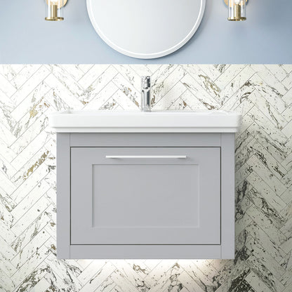 [BFCR294A] Blithbury Traditional Wall Hung Vanity Basin Unit with Fireclay Basin - Choice of Size, Colour and Basin Type - Silo