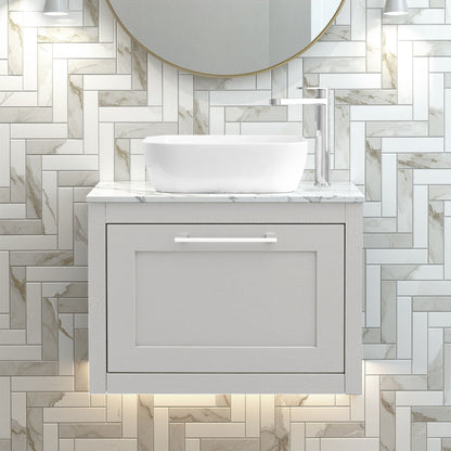 [BFCR294CMT] Blithbury Traditional Bathroom Wall Hung Vanity Unit and Worktop - Choice of Size and Colour - Silo