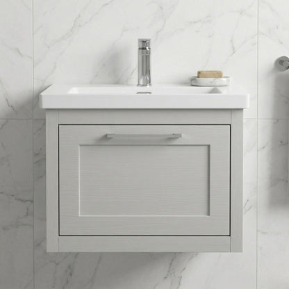 [BFCR294L] Blithbury Traditional Bathroom Wall Hung Vanity with Modern Fireclay Basin Unit - Choice of Size, Colour and Basin Type - Silo