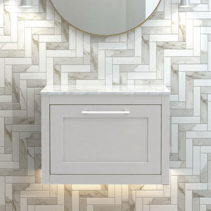 [BFCR294WMT] Blithbury Traditional Bathroom Wall Hung Vanity Unit and Worktop - Choice of Size and Colour - Silo