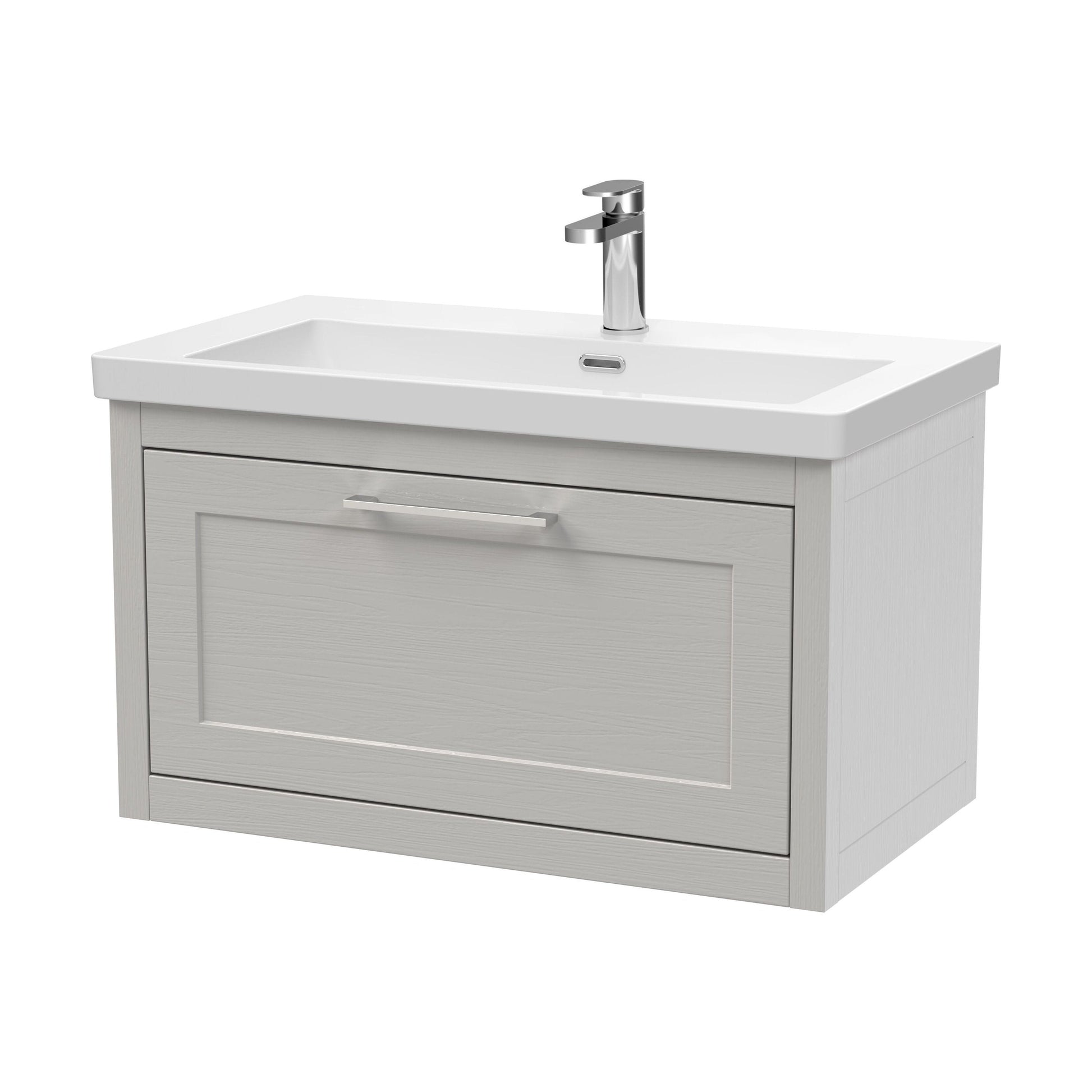 [BFCR296L] Blithbury Traditional Bathroom Wall Hung Vanity with Modern Fireclay Basin Unit - Choice of Size, Colour and Basin Type - Cutout