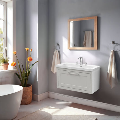 [BFCR296M] Blithbury Traditional Bathroom Wall Hung Vanity with Modern Fireclay Basin Unit - Choice of Size, Colour and Basin Type - Lifestyle 1