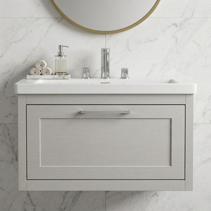 [BFCR296M] Blithbury Traditional Bathroom Wall Hung Vanity with Modern Fireclay Basin Unit - Choice of Size, Colour and Basin Type - Silo