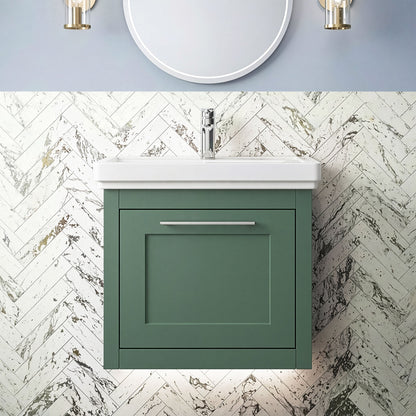 [BFCR891A] Blithbury Traditional Wall Hung Vanity Basin Unit with Fireclay Basin - Choice of Size, Colour and Basin Type - Silo
