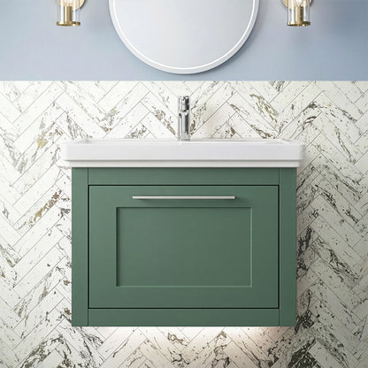 [BFCR894A] Blithbury Traditional Wall Hung Vanity Basin Unit with Fireclay Basin - Choice of Size, Colour and Basin Type - Silo