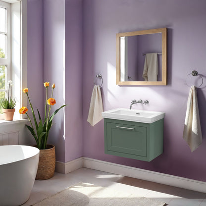 [BFCR894H] Blithbury Traditional Wall Hung Vanity Basin Unit with Fireclay Basin - Choice of Size, Colour and Basin Type - Lifestyle 1