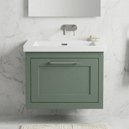 [BFCR894K] Blithbury Traditional Bathroom Wall Hung Vanity with Modern Fireclay Basin Unit - Choice of Size, Colour and Basin Type - Silo