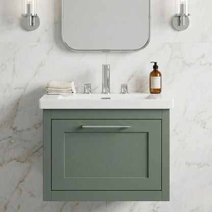 [BFCR894M] Blithbury Traditional Bathroom Wall Hung Vanity with Modern Fireclay Basin Unit - Choice of Size, Colour and Basin Type - Silo