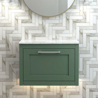 [BFCR894WMT] Blithbury Traditional Bathroom Wall Hung Vanity Unit and Worktop - Choice of Size and Colour - Silo