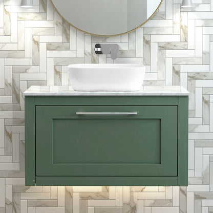 [BFCR896GMT] Blithbury Traditional Bathroom Wall Hung Vanity Unit and Worktop - Choice of Size and Colour - Silo