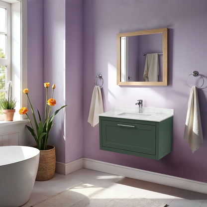 [BFCR896WS1] Blithbury Traditional Bathroom Wall Hung Vanity Unit and Marble Worktop Basin - Choice of Size and Colour - Lifestyle 1