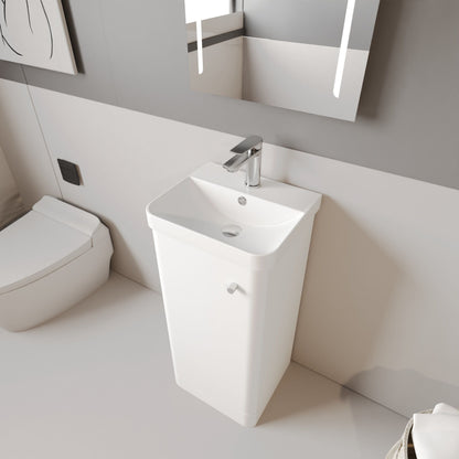 [BFCU102] Flashbrook Floor Standing 1 Door Vanity Unit with Ceramic Basin - 400mm, Choice of Colour - Lifestyle 2