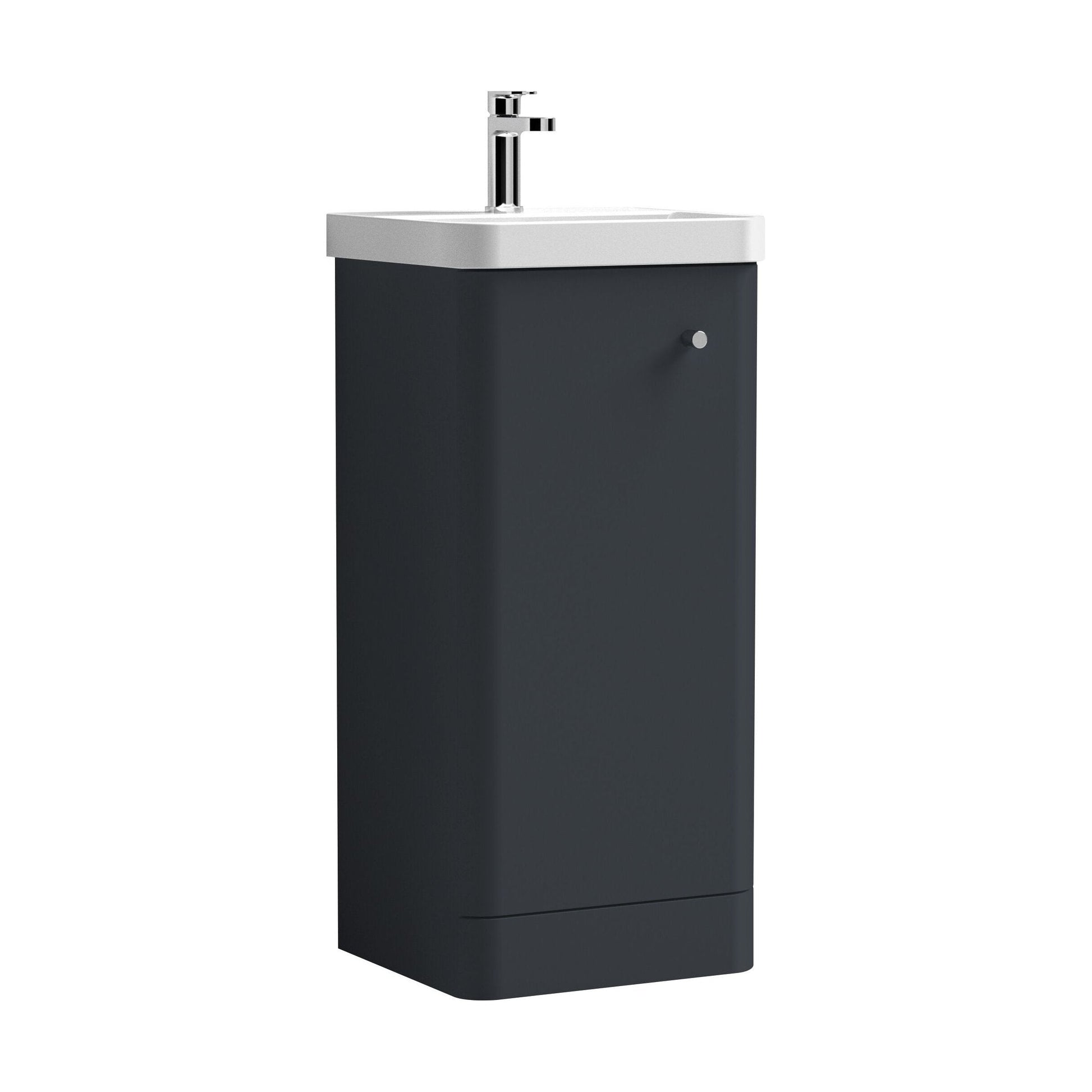 [BFCU1402] Flashbrook Floor Standing 1 Door Vanity Unit with Ceramic Basin - 400mm, Choice of Colour - Cutout