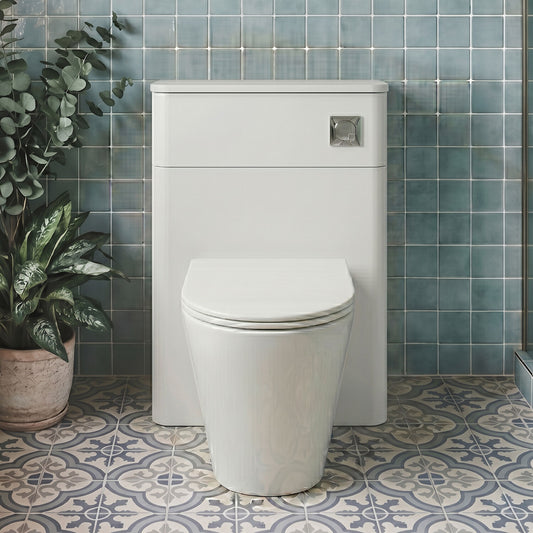 [BFCU141] Flashbrook Contemporary Floor Standing WC Toilet Unit - 500mm - Choice of Finish - Silo