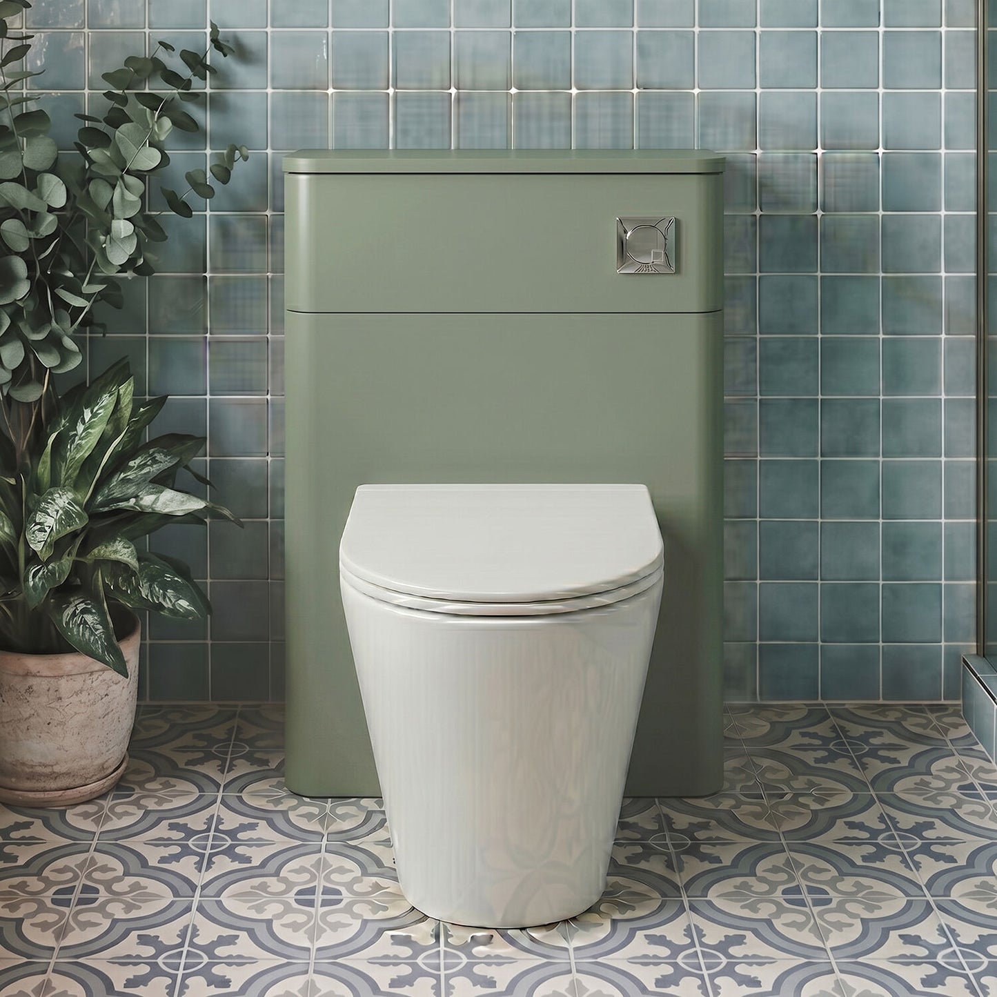 [BFCU841] Flashbrook Contemporary Floor Standing WC Toilet Unit - 500mm - Choice of Finish - Silo