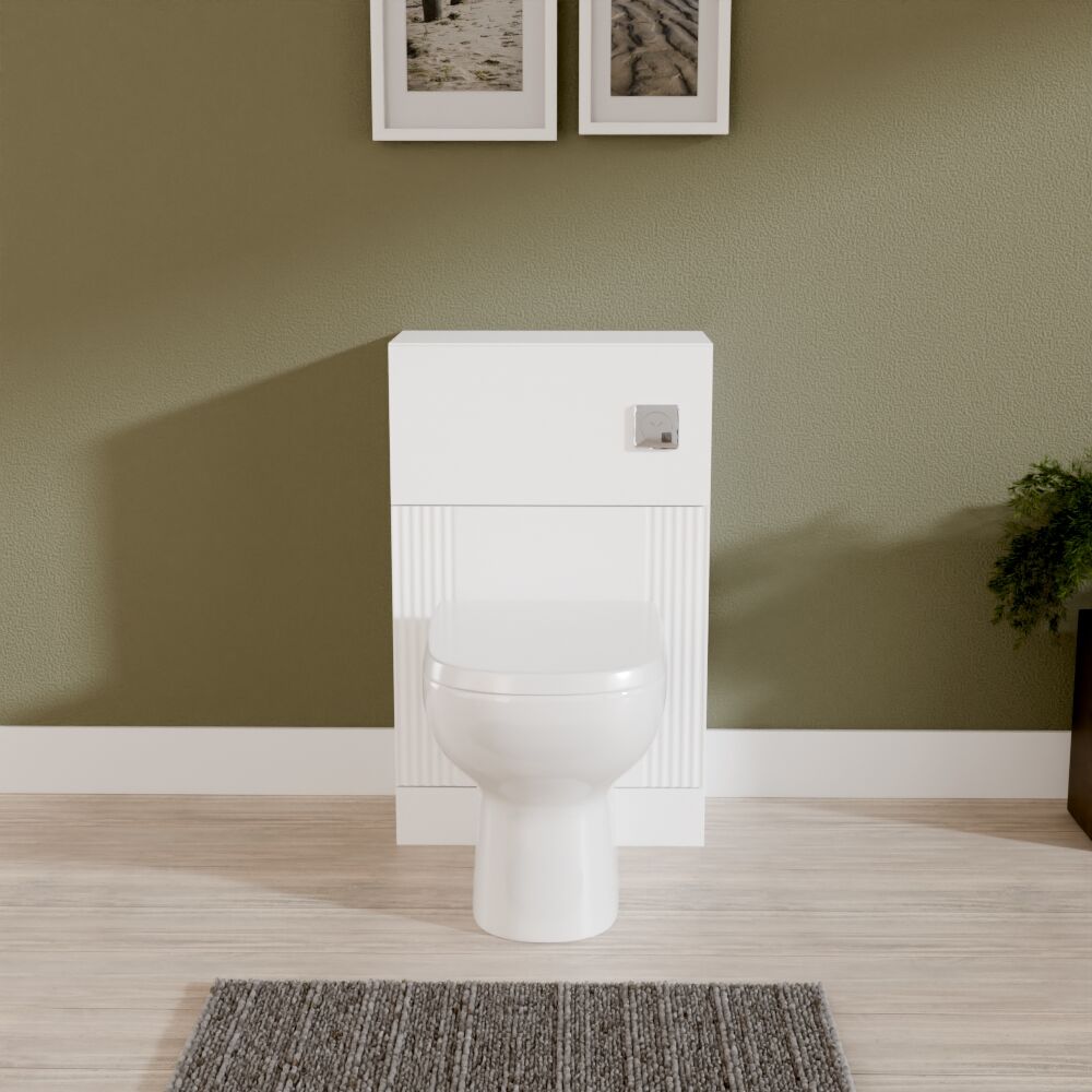 [BFDE141] Belvide Modern Bathroom Retro Floor Standing WC Back to Wall Toilet Unit, 500mm, Choice of Colour - Lifestyle 1