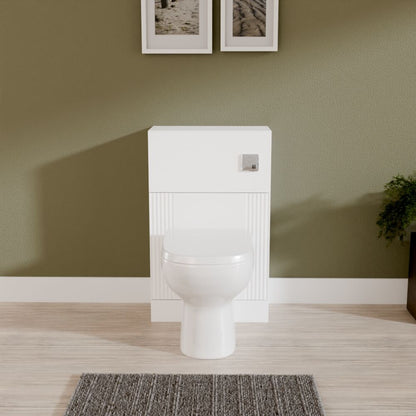[BFDE141] Belvide Modern Bathroom Retro Floor Standing WC Back to Wall Toilet Unit, 500mm, Choice of Colour - Lifestyle 1