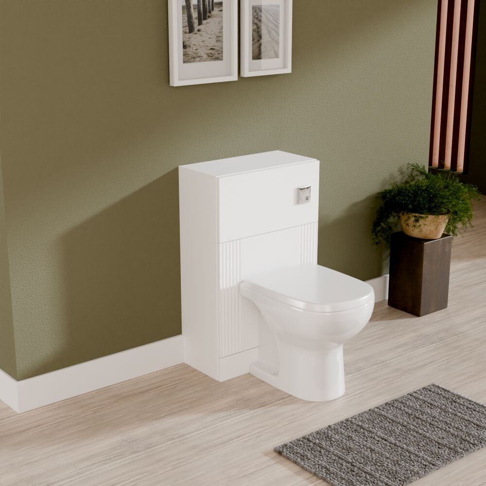 [BFDE141] Belvide Modern Bathroom Retro Floor Standing WC Back to Wall Toilet Unit, 500mm, Choice of Colour - Lifestyle 3