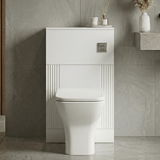 [BFDE141] Belvide Modern Bathroom Retro Floor Standing WC Back to Wall Toilet Unit, 500mm, Choice of Colour - Silo