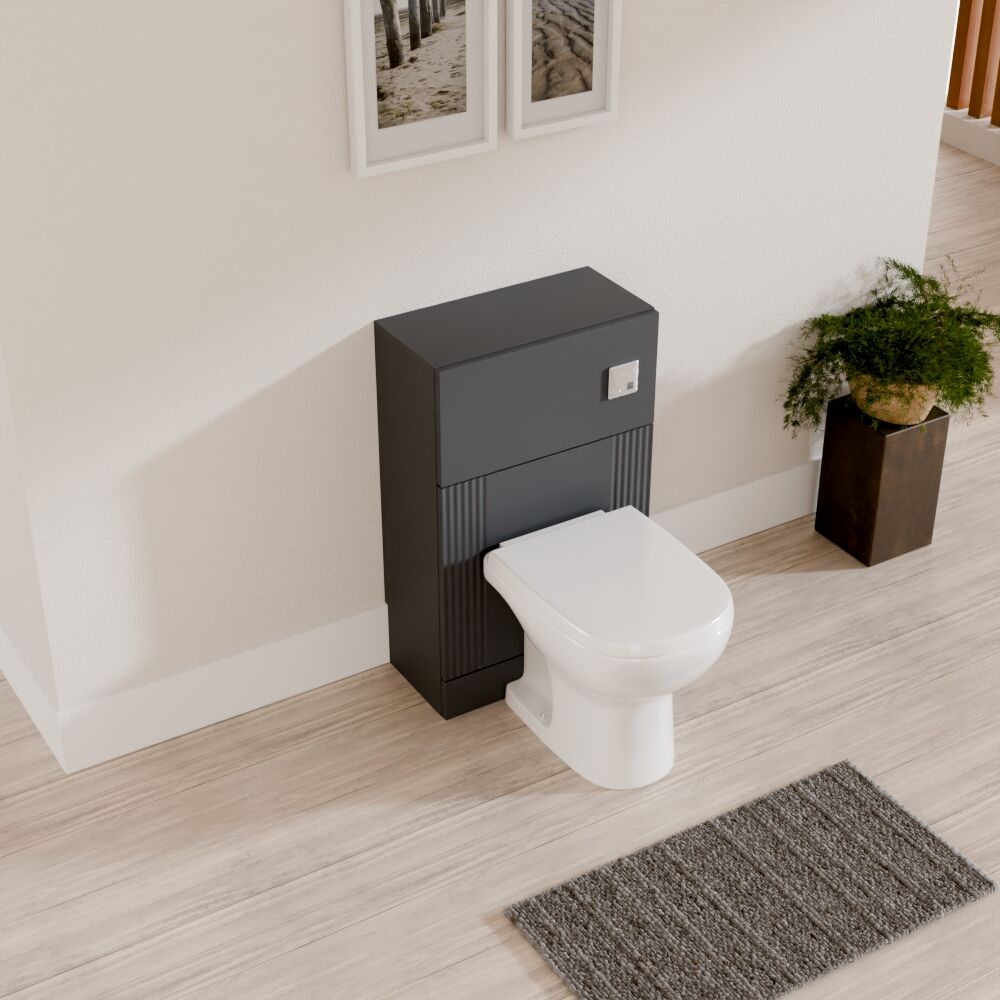 [BFDE1441] Belvide Modern Bathroom Retro Floor Standing WC Back to Wall Toilet Unit, 500mm, Choice of Colour - Lifestyle 2