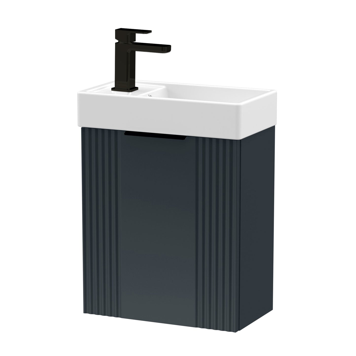 [BFDE1490H224] Belvide Retro Wall Hung Bathroom Cloakroom Vanity Basin Unit 438 x 400 x 222mm - Multiple Colours - Cutout