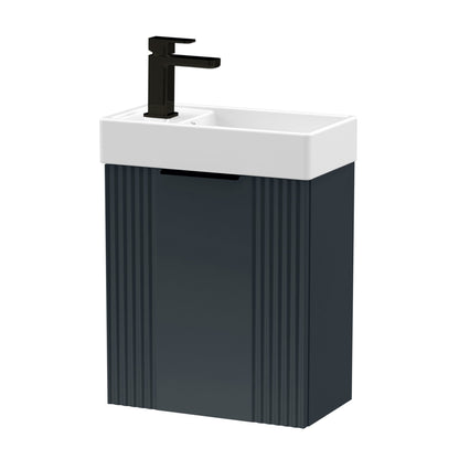 [BFDE1490H224] Belvide Retro Wall Hung Bathroom Cloakroom Vanity Basin Unit 438 x 400 x 222mm - Multiple Colours - Cutout