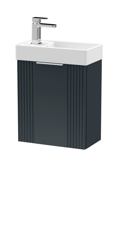 [BFDE1490] Belvide Retro Wall Hung Bathroom Cloakroom Vanity Basin Unit 438 x 400 x 222mm - Multiple Colours - Cutout