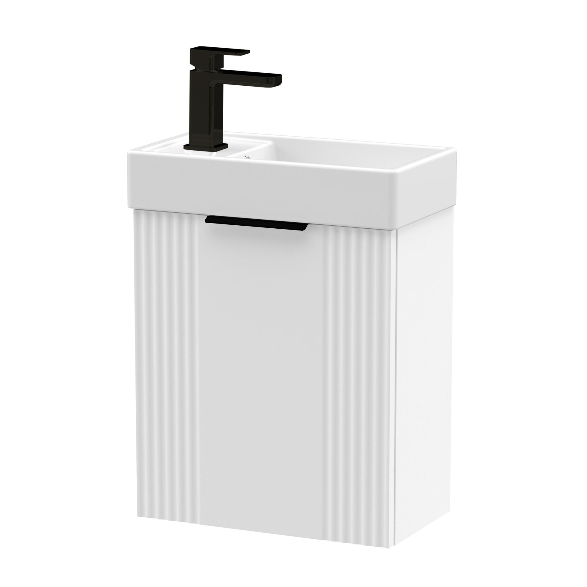 [BFDE190H224] Belvide Retro Wall Hung Bathroom Cloakroom Vanity Basin Unit 438 x 400 x 222mm - Multiple Colours - Cutout