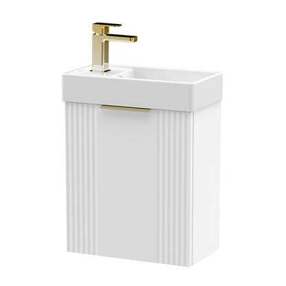[BFDE190H324] Belvide Retro Wall Hung Bathroom Cloakroom Vanity Basin Unit 438 x 400 x 222mm - Multiple Colours - Cutout