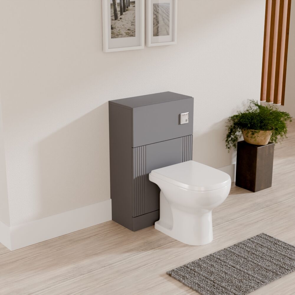 [BFDE241] Belvide Modern Bathroom Retro Floor Standing WC Back to Wall Toilet Unit, 500mm, Choice of Colour - Lifestyle 3