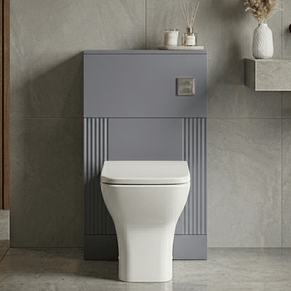 [BFDE241] Belvide Modern Bathroom Retro Floor Standing WC Back to Wall Toilet Unit, 500mm, Choice of Colour - Silo