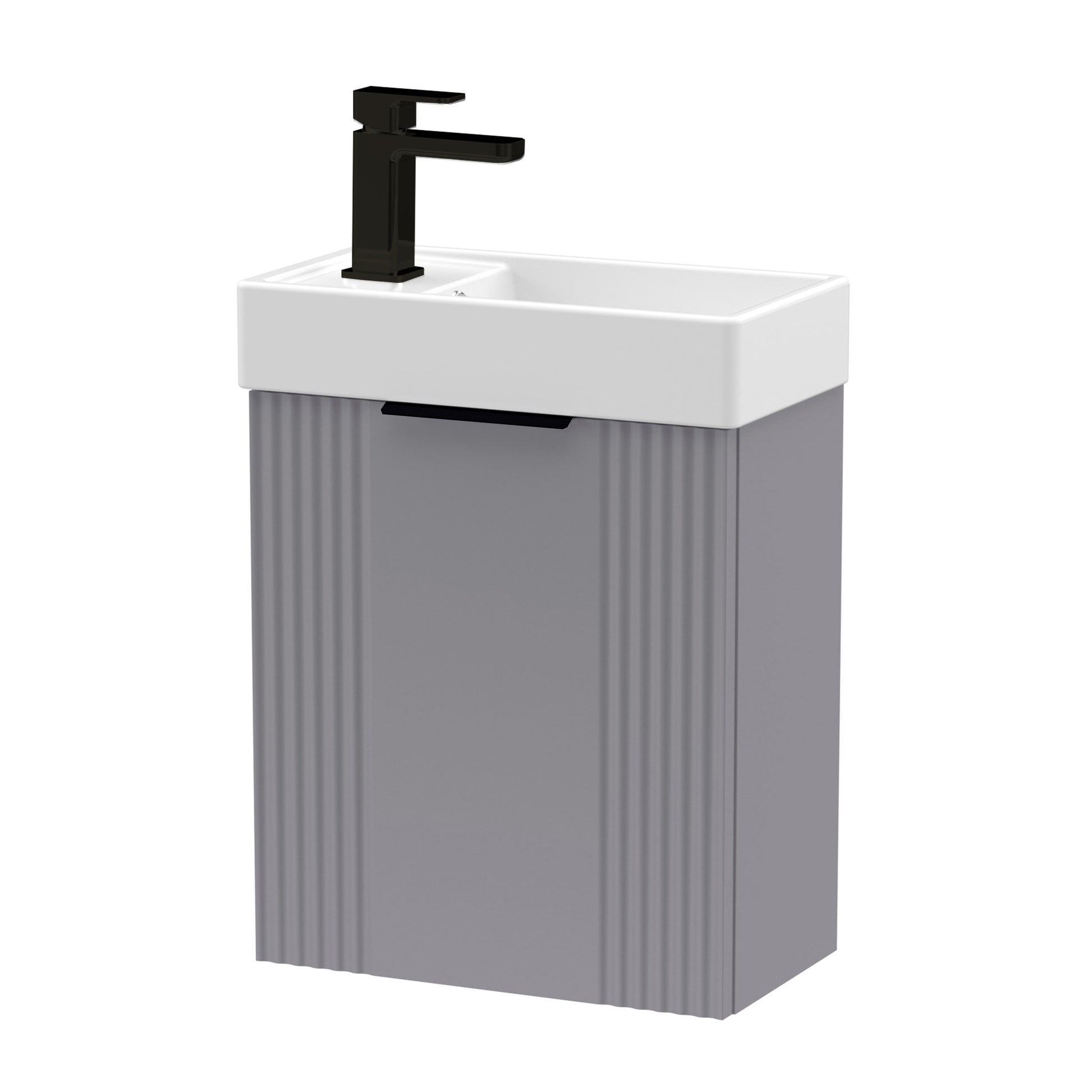 [BFDE290H224] Belvide Retro Wall Hung Bathroom Cloakroom Vanity Basin Unit 438 x 400 x 222mm - Multiple Colours - Cutout